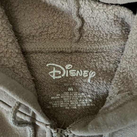 Disney Bambi Forest Friends Hoodie Size Medium Light Brown full zip pockets soft - Picture 7 of 10